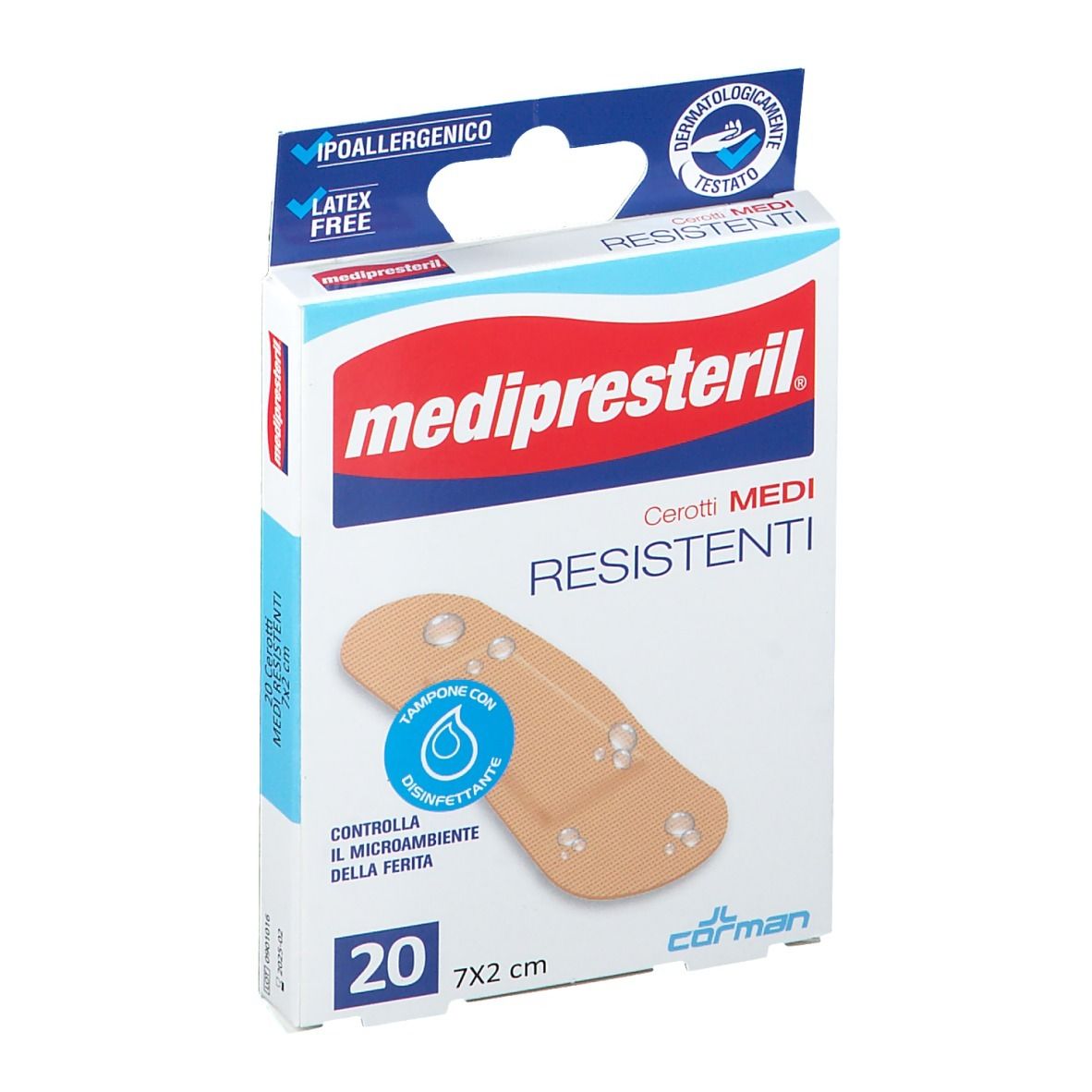 CEROTTO MEDIO MEDIPRESTERIL DELICATO TNT 7X2CM 20 PEZZI - farmachicca