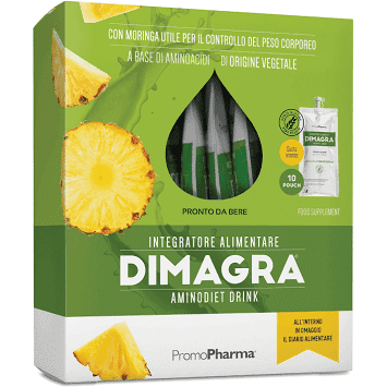 DIMAGRA AMINODIET DRINK ANANAS 10 POUCH DA 80 G - farmachicca