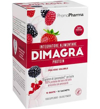 DIMAGRA PROTEIN RED FRUIT 10 BUSTE - farmachicca