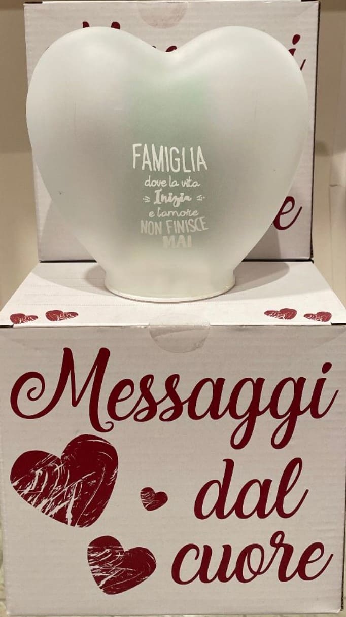 Lampada a forma di cuore Messaggi dal cuore - farmachicca