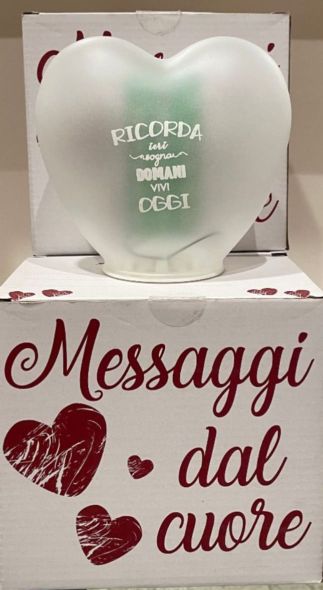 Lampada a forma di cuore Messaggi dal cuore - farmachicca