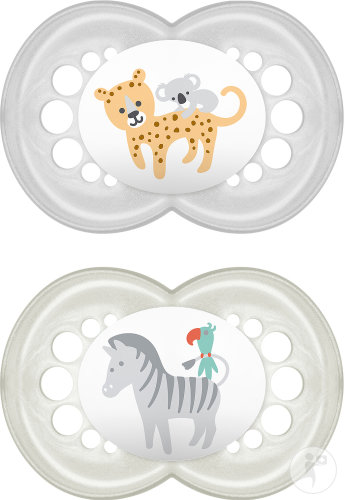 MAM ORIGINAL 6+ SILICONE NEUTRO 2 PEZZI - farmachicca