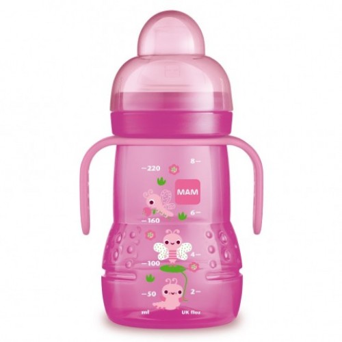 MAM TRAINER 220 ML 4+ BECCUCCIO SOFT SILICONE FEMMINA - farmachicca