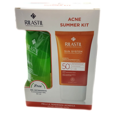 RILASTIL SUN PPT SPF 50+ ACNESTIL CREMA 40 ML + RILASTIL ACNESTIL DETERGENTE 50 ML - farmachicca