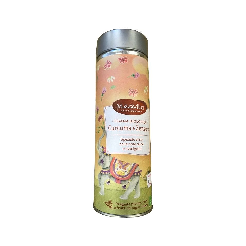 TISANA NEAVITA SILVER TIN CURCUMA E ZENZERO BIO 80 G - farmachicca
