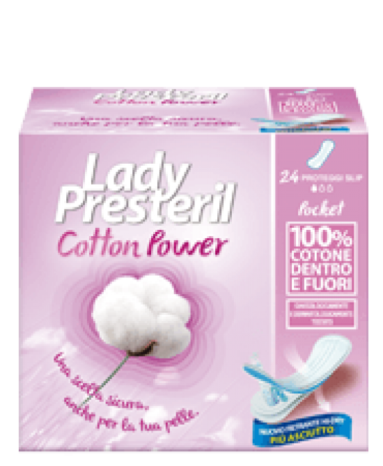 LADY PRESTERIL COTTON POWER PROTEGGI SLIP POCKET ANATOMICI RIPIEGATI PROMO 24 PEZZI - farmachicca