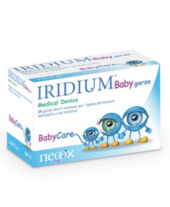 GARZA OCULARE MEDICATA IRIDIUM BABY 28 PEZZI - farmachicca
