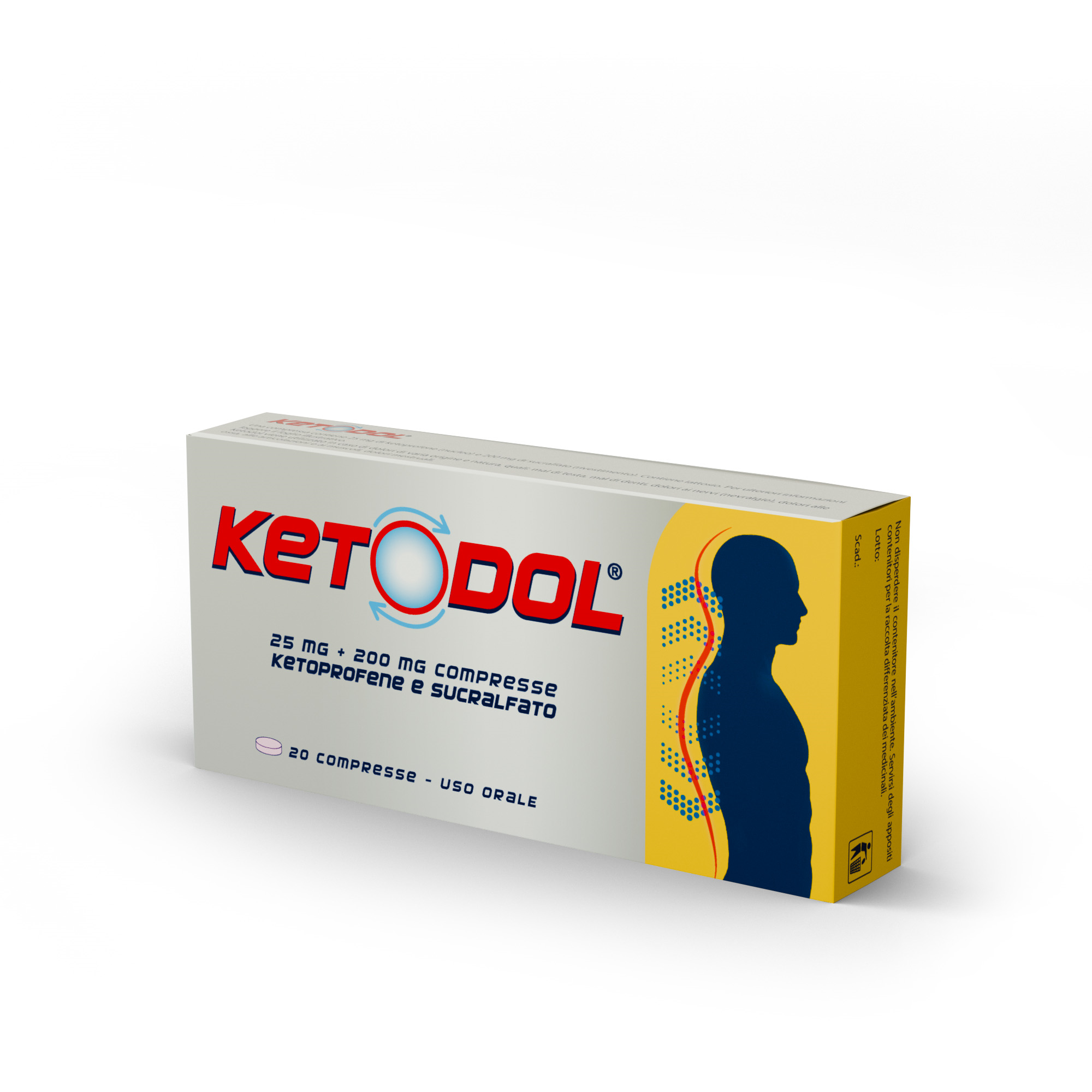 KETODOL*20CPR 25MG+200MG - farmachicca
