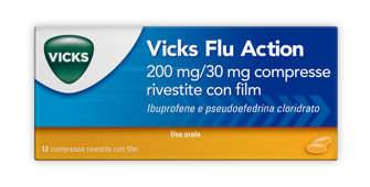 VICKS FLU ACTION*12CPR200+30MG - farmachicca