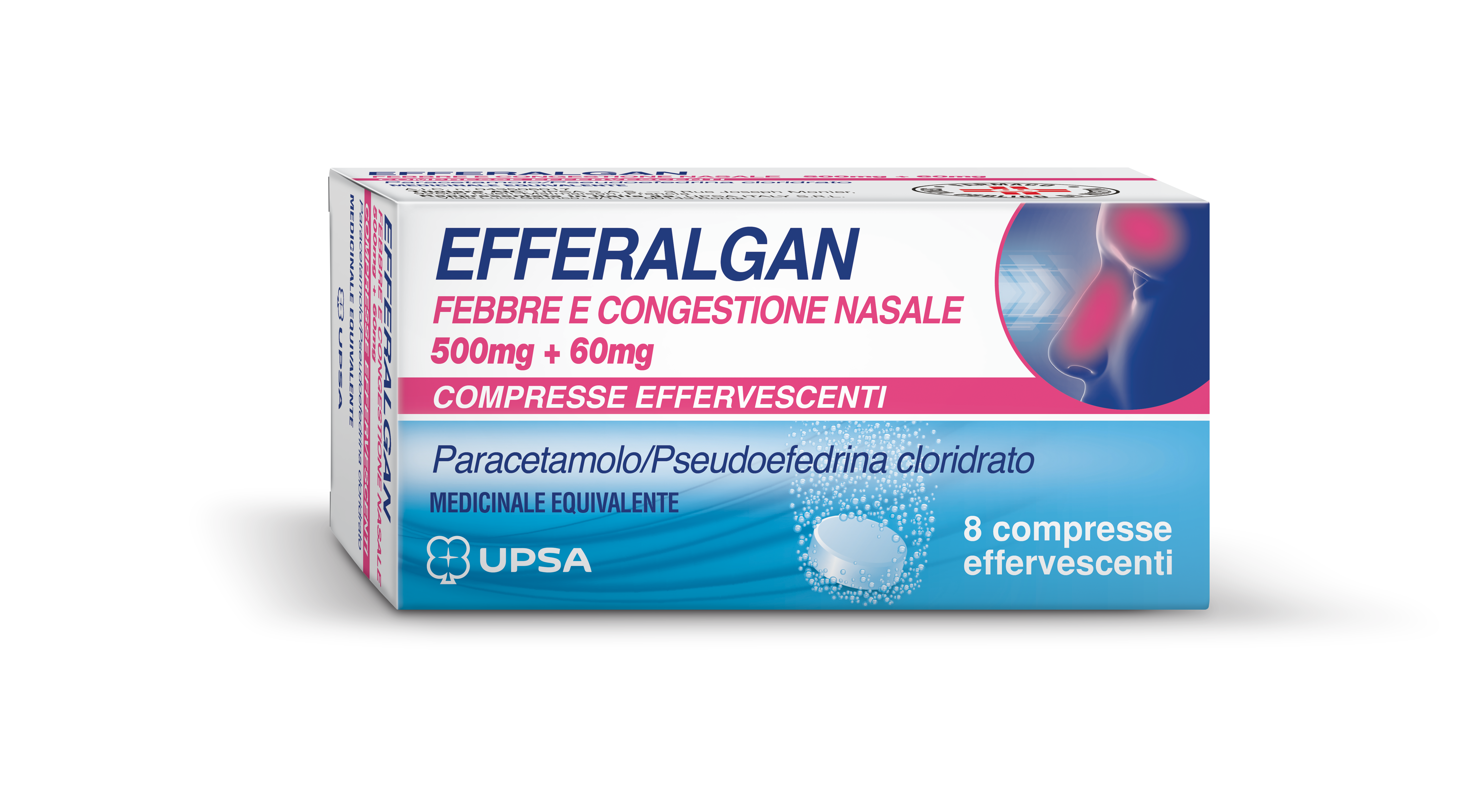LEVIOFLU*8CPR EFF 500MG+60MG - farmachicca