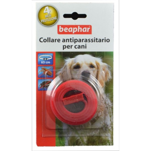 COLLARE ANTIPAR*ROSSO CANE65CM - farmachicca