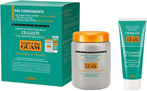 GUAM FANGHI D'ALGA CONFEZIONE CONVENIENZA FREDDA CON FANGHI D'ALGA GUAM 1 KG + CREMA GEL 250 ML FORMULA A FREDDO - farmachicca