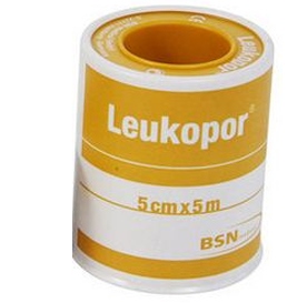 CEROTTO IN ROCCHETTO LEUKOPOR IPOALLERGENICO TESSUTO NON TESSUTO BIANCO 5X500 CM - farmachicca