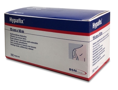 FASCIA AUTOADESIVA PER FISSAGGIO CATETERI E MEDICAZIONI HYPAFIX IN TESSUTO NON TESSUTO DI POLIESTERE ELASTICO ACRILICO SENZA RESINE E GOMME NATURALI 15X1000CM - farmachicca