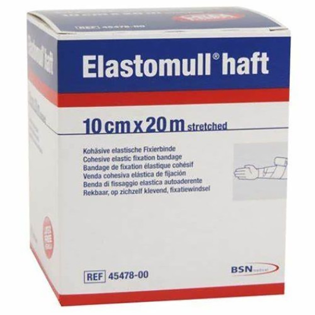 BENDA ELASTICA AUTOADESIVA ELASTOMULL HAFT COMPRESSIONE FORTE CM 10X20 M - farmachicca
