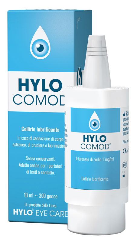 HYLO-COMOD GOCCE OCULARI IALURONATO DI SODIO 0,1%  FLACONCINO 10 ML - farmachicca