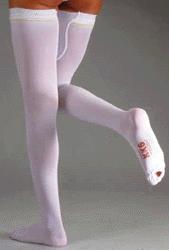 ALBERT ANDRE' ARTICOLO 700 KK6 CALZA AUTOREGGENTE A-G ANTITROMBOSI CON TASSELLO PUNTA APERTA LYCRA MM HG 18-24 COLORE BIANCO TAGLIA M-LUNGO - farmachicca