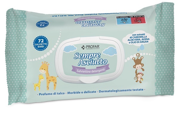 SALVIETTINE UMIDIFICATE SEMPRE ASCIUTTO 72 PEZZI PROFAR - farmachicca