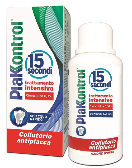 PLAKKONTROL 15 SECONDI COLLUTORIO 250 ML - farmachicca