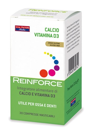 REINFORCE CALCIO + VITAMINA D3 30 COMPRESSE MASTICABILI - farmachicca