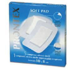 GARZA COMPRESSA PRONTEX SOFT PAD 10X8 CM 6 PEZZI (5 TNT + 1 IMPERMEABILE AQUA PAD) - farmachicca