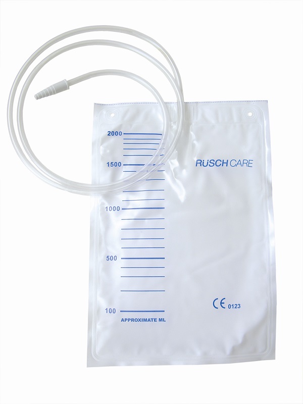SACCA DI DRENAGGIO LETTO PER INCONTINENZA 2000ML IN PVC CON VALVOLA DI NON RITORNO CON TUBO DI RACCORDO 90CM MONOUSO DIAMETRO 5X7MM 30 PEZZI - farmachicca