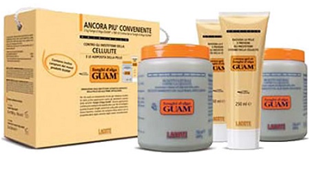 GUAM FANGHI D'ALGA DOPPIA CONVENIENZA CON FANGHI D'ALGA GUAM 2 X 1 KG + CREMA GEL 2 X 250 ML - farmachicca