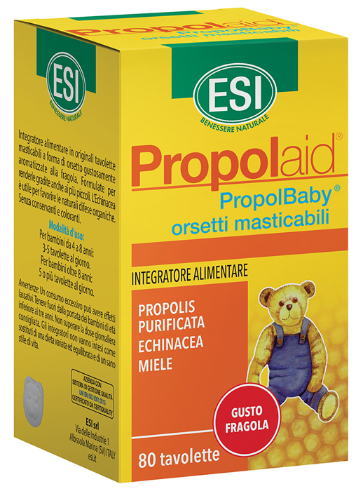 ESI PROPOLAID PROPOLBABY ORSETTI 80 COMPRESSE MASTICABILI - farmachicca