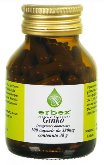 GINKGO BILOBA 100 CAPSULE 380 MG - farmachicca