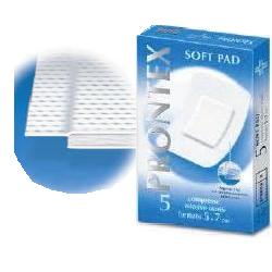 GARZA PRONTEX SOFT PAD COMPRESSA 5X7 CM 5 PEZZI - farmachicca
