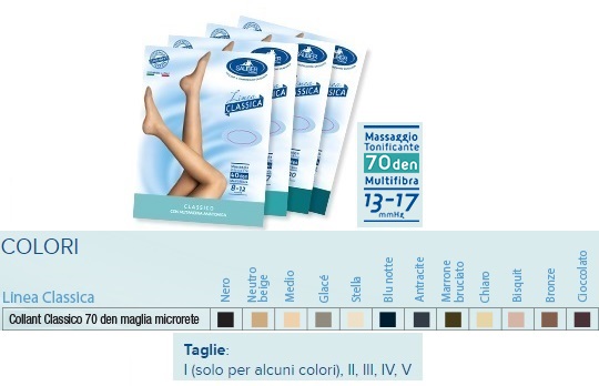 SAUBER COLLANT 70 DENARI MAGLIA MICRORETE NEUTRO BEIGE 3 LINEA CLASSICA - farmachicca