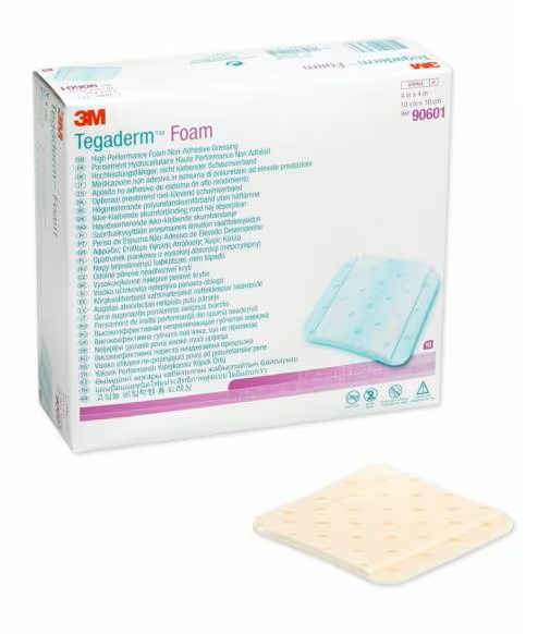 MEDICAZIONE IN SCHIUMA NON ADESIVA TEGADERM FOAM CM10X10 10 PEZZI - farmachicca