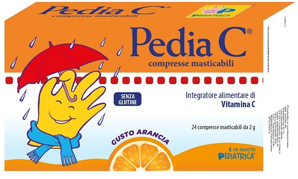 PEDIA C ARANCIA 24 COMPRESSE MASTICABILI - farmachicca
