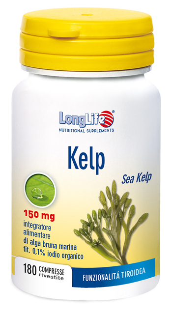 LONGLIFE KELP ALGA BRUNA 180 COMPRESSE - farmachicca