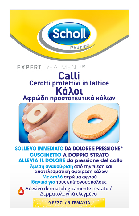 CEROTTO PROTETTIVO PER CALLI SCHOLL IN LATTICE 9 PEZZI - farmachicca
