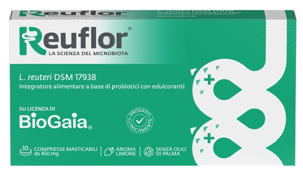 REUFLOR 10 COMPRESSE MASTICABILI AROMA LIMONE - farmachicca