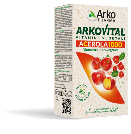 ARKOVITAL ACEROLA 1000 30 COMPRESSE MASTICABILI - farmachicca