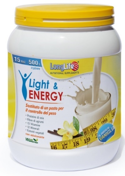 LONGLIFE LIGHT & ENERGY VANIGLIA 500 G - farmachicca