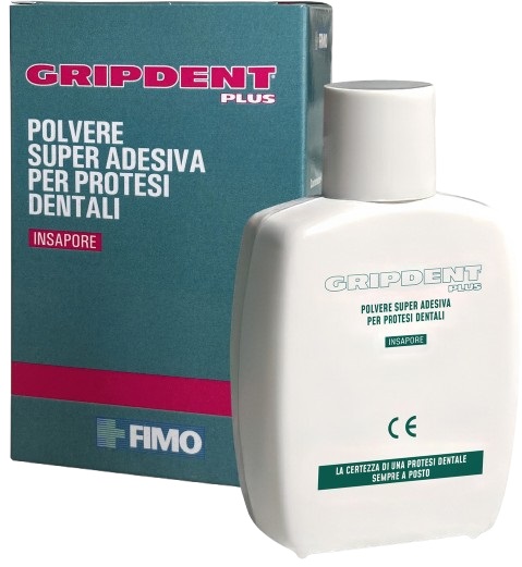 GRIPDENT PLUS POLVERE SUPER ADESIVA PER PROTESI DENTALI 40 G - farmachicca