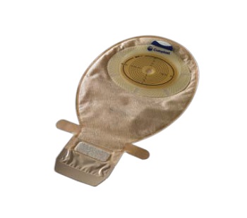 SACCA PER ILEOSTOMIA CON HIDE/AWAY APERTA RICOPERTA IN TESSUTO NON TESSUTO RITAGLIABILE CON VELCRO 10/66MM MISURA MIDI 420ML - farmachicca