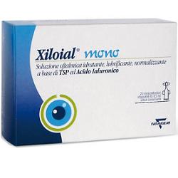 SOLUZIONE OFTALMICA IDRATANTE LUBRIFICANTE XILOIAL 20 MONODOSE DA 0,5ML - farmachicca