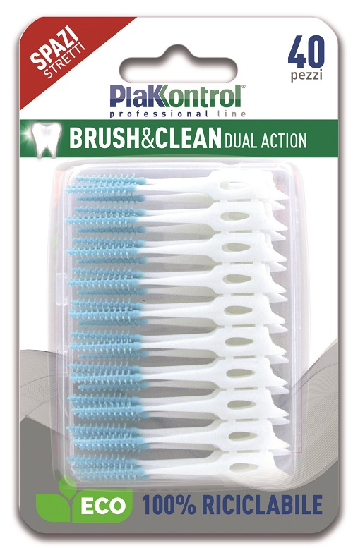 PLAKKONTROL BRUSH & CLEAN SCOVOLINI SPAZI STRETTI 40 PEZZI - farmachicca