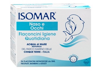 ISOMAR SOLUZIONE ISOTONICA ACQUA MARE IGIENE QUOTIDIANA 24 FLACONCINI MONODOSE 5 ML - farmachicca