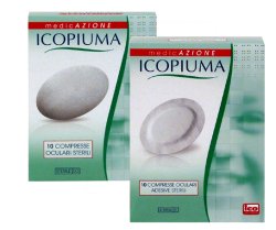 ICOPIUMA GARZA COMPRESSA OCULARE DI COTONE 10 PEZZI - farmachicca