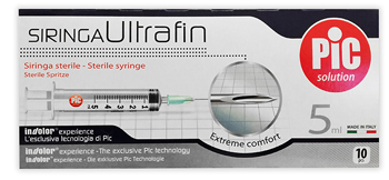 SIRINGA PIC ULTRAFINE 5 ML AGO 14 10 PEZZI - farmachicca