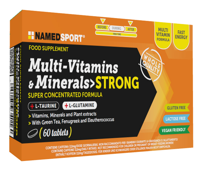 MULTI-VITAMINS&MINERALS STRONG 60 COMPRESSE - farmachicca