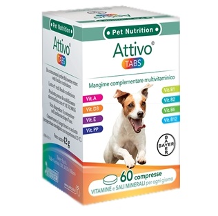 ATTIVO TABS ASTUCCIO DA 60 COMPRESSE ALTAMENTE APPETIBILI - farmachicca