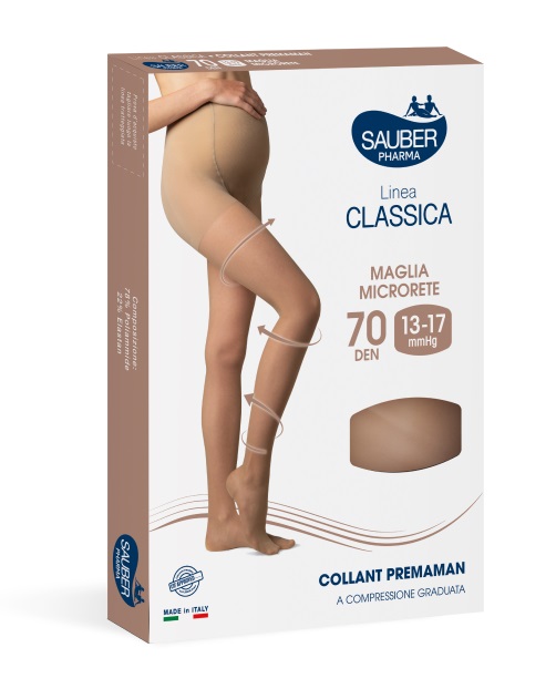 SAUBER COLLANT PREMAMAN 140 DENARI MAGLIA MICRORETE NEUTRO BEIGE 4 LINEA CLASSICA - farmachicca