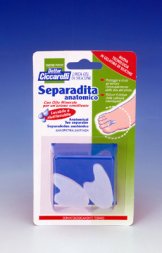 SEPARADITA ANATOMICO PER PIEDE REALIZZATO IN GEL DI SILICONE BIANCO SEMITRASPARENTE SAGOMATO IGIENEPIEDE 2 PEZZI - farmachicca