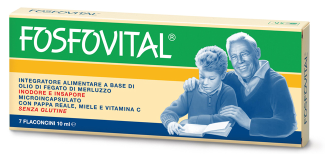 FOSFOVITAL OLIO FEGATO DI MERLUZZO 7 FLACONCINI - farmachicca